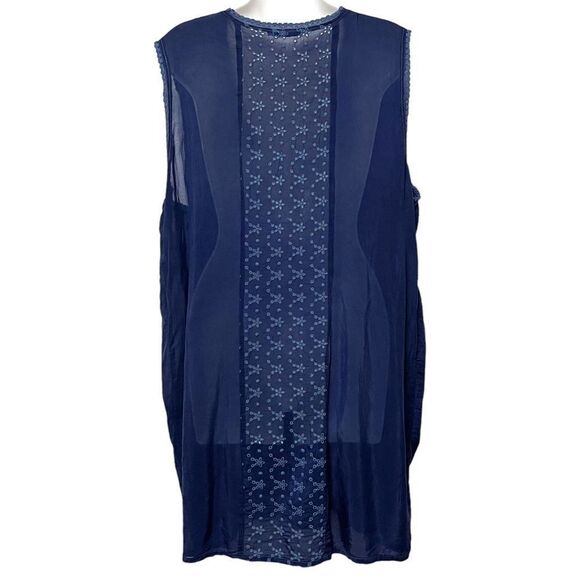 JOHNNY WAS Cattleya Floral Embroidered Long Sleeveless Tunic XL - Picture 7 of 10